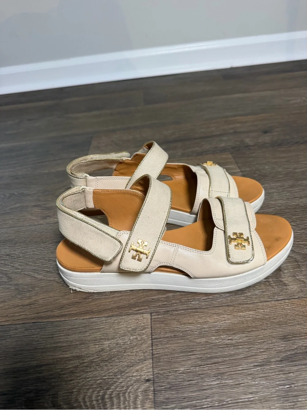 Tory Burch cream straps